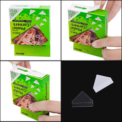 600 Pieces Clear Self-Adhesive Picture Mounting Corner Stickers Transparent Acid