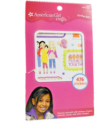 American Girl Crafts Pad 476 Stickers Girls Animals Words Multicolor Designs