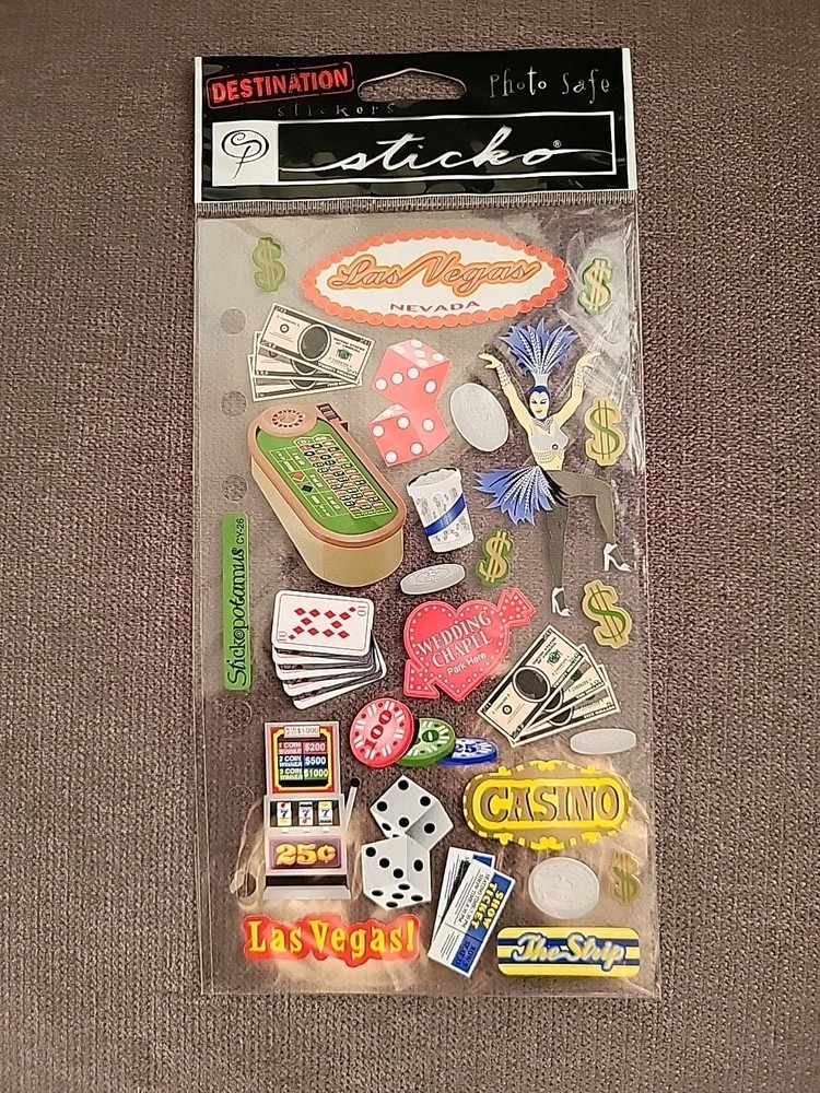 STICKO Destinations Scrapbook Stickers LAS VEGAS New 🔥