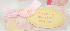 Newborn Baby Dimensional Chipboard Stickers Girl & Boy Pastel Crafts Lot of 2
