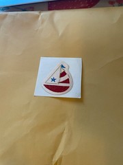 Vintage 1980s Satin Sailboat Sticker