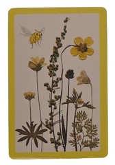 Blue Yellow Wildflowers Flowers Bees Cards for Junk Journal Scrapbook Collage