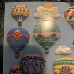 Vintage Hot Air Ballon Sticker Sheet AGC Inc