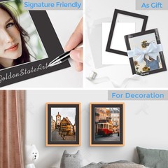 11×14 Picture Mats Pack of 25 Black Acid Free Bevel Cut for 9×12 Photo