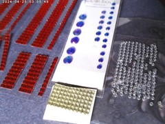 Craft Embellishments Lot Hologram/Prism Junk Jewelry, Bling Rhinestone Stick-Ons