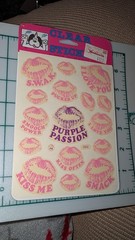 Vintage Stickers BJ Decal Specialties Clear See Through Lips Pucker Up New Pack
