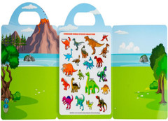 6 Theme Jelly Sticker Book Reusable Sticker with File Pocket, 2-6 years