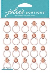 Rose Gold Rings, 3D scrapbook sticker – Jolees 22101