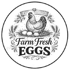 FARM FRESH EGGS ENVELOPE SEALS LABELS STICKERS PARTY FAVORS
