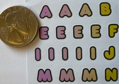 RAINBOW ALPHABET Stickers (5-3/4”x 8”)Sanrio•Letters •Numbers•Words•Card Making•