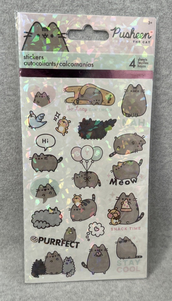 Adorable Kawaii Pusheen The Cat Stickers Sandy Lion ST4143 Set of 4 Sheets Cute