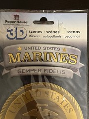United States Marines 3D Scrapbook Stickers Military Paper House Scrapbooking