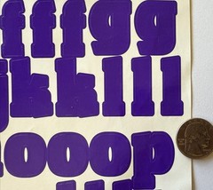 PURPLE 1-1/4 ALPHABET Stickers(2 sheets)Stickabilities•Letters •Numbers•Words•