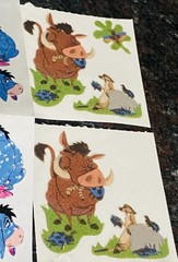 Big Lot of VTG Stickers Sandy Lion & Mrs Grossman – Fuzzy, Shimmery & Character
