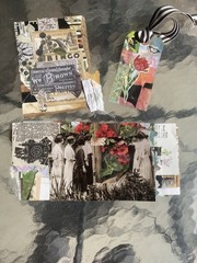 Unique Handmade Ephemera, Scrapbook,Junk Journal,tag,embellishment Mixed Media