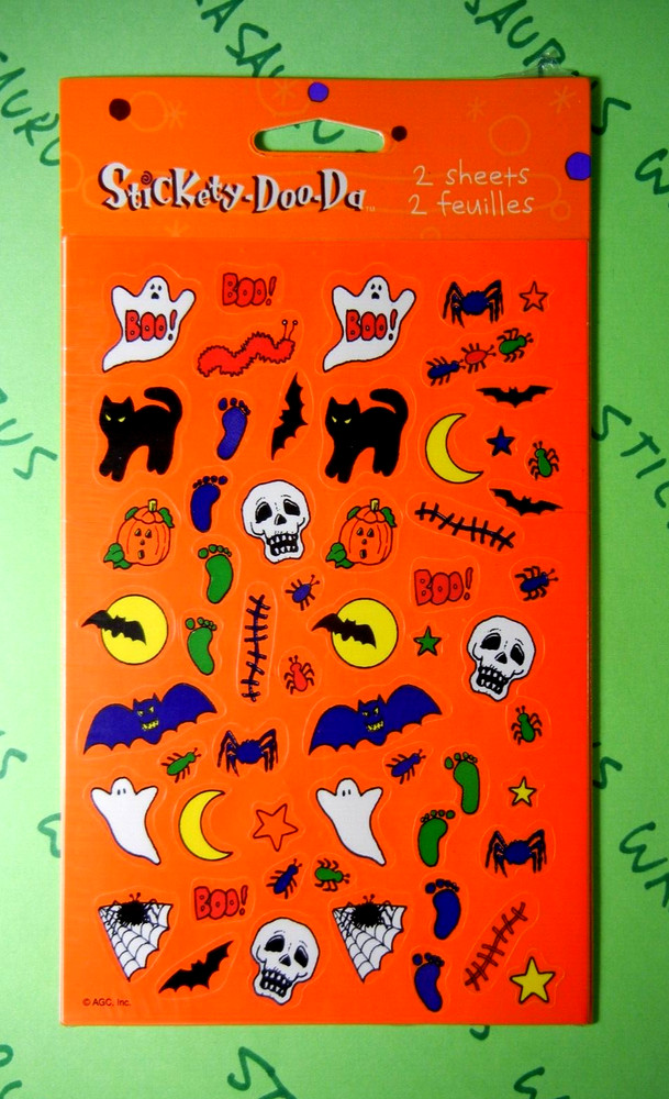 Vintage Halloween Black Cats Bats & Ghosts American Greetings Sticker Pack