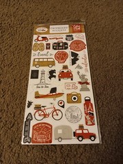 Crafts 13″ Chipboard Stickers Travel Theme Adventure Planes Luggage Camera Lot 3