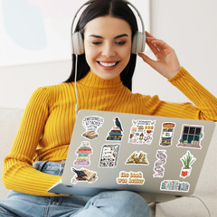 Bookish Stickers | 100Pcs Aesthetic Reading Book Stickers for Kindle | Book Love