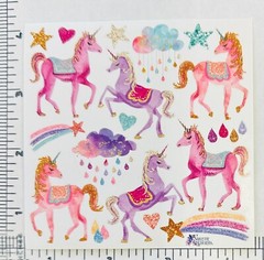 Violette Stickers Pink Purple Unicorns Fantasy Crafts Planner Supply Scrapbook