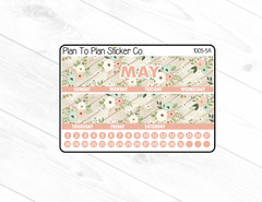 1005-5A~~May 7X9 Monthly View Kit Planner Stickers.