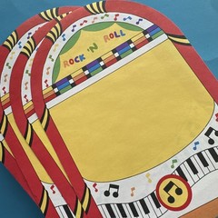 Vintage 80s Jukebox Rock ‘N Roll Stationery Notepaper Music Box Lot Of 4 Sheets