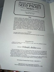 Flower and Vegetable Seed Packet Stickers 2001 plus extras Anna Samuel