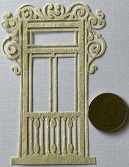 INTRICATE WINDOW/DOORWAY Die-Cuts(3pc)Antique•Key•Front door•House •Stain Glass•