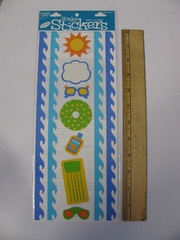 Frances Meyer SUMMER Border Stickers WAVES SUN RAFT SUNGLASSES TUBE 1 Sheet NIP
