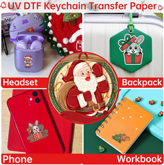 Rub on Transfers, 105 Sheets Christmas Animals Transfer Stickers, Rub on Decals