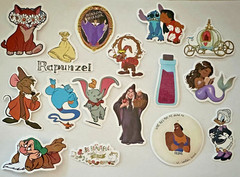 Disney Princess Mickey Donald Pixar Dreamwork 25pc Random Stickers 2inch X 2inch