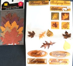 Fun Partial Sheet Autumn Fall Stickers and Paper Crafts