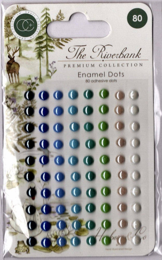 Craft Consortium THE RIVERBANK ENAMEL DOTS (80PC) scrapbooking