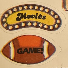 Vintage 80’s Stickers Drawing Board Calendar Perk Ups School Theme & Sports
