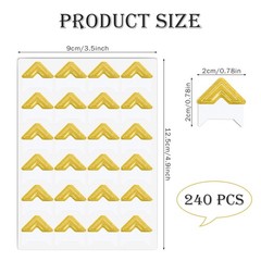 240 Pieces Photo Corners Self Adhesive Photo Corner Stickers, Picture Mounting C