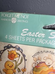 VINTAGE AMERICAN GREETINGS Stickers Easter Bunny Chicks Spring 1 Sheet