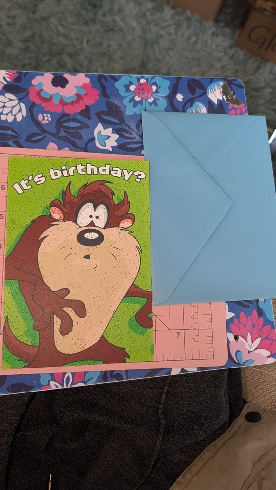 Hallmark Looney Tunes Taz Tasmanian Devil Greeting Card Birthday w/Envelope