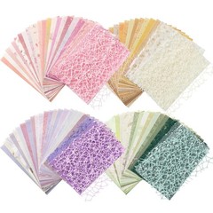445 Pcs Vintage Scrapbook Paper Kit with Floral Stickers