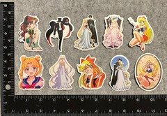 Lot of 10 Assorted Anime Sailor Moon Cartoon Stickers