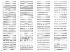 MECANORMA Transfer Lettering Sheet A3, Letraset, #438 UNIVERS 45 6.1mm