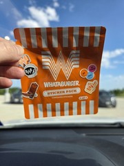 Whataburger Sticker Pack 2 of 5 Collectible 2026 Kids Meal Toy 8 Stickers Sealed