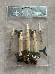Lot Of 2 Jolees Boutique 3D Stickers Christmas Candles & string lights Ek Succes