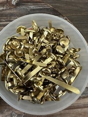 Vtg LOT Metal Brads Split Pin Brass Paper Fasteners & Thumb Tacks Scrapbooking