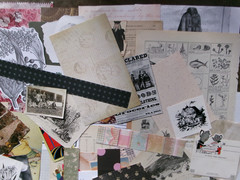 30 Piece Junk Journal sticker Ephemera Vintage Paper FANCY CUTS STAMPS WORDS
