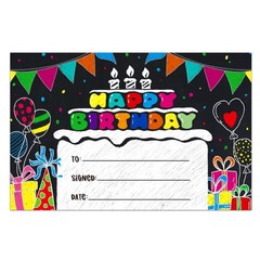 Happy Birthday Cake Recognition Awards, Kids Classroom Certificate Card Gift