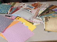 Scrapbooking supplies lot 12 x 12  200+ Sheets With Various Embellishments