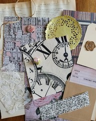 Dark Academia Junk Journal Kit Vintage Ephemera Pack Antique Book Pages SET OF 4