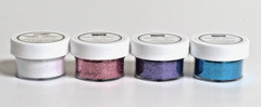 4 Retired Stampin’ Up Glitter Jars ~ Dazzling Diamonds Rose Ritz Lavender Lights