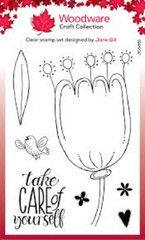Woodware Craft Clear Stamp – PETAL DOODLES TAKE CARE