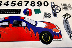 Race Car Victory Lane Clear Sticker Sheet 2002 Stock Car Indy 50 Scrapbook Mania