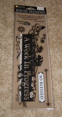 Daisy D’s Rub-On Transfers ~ A Work In Progress…..3×10 Title sheet.